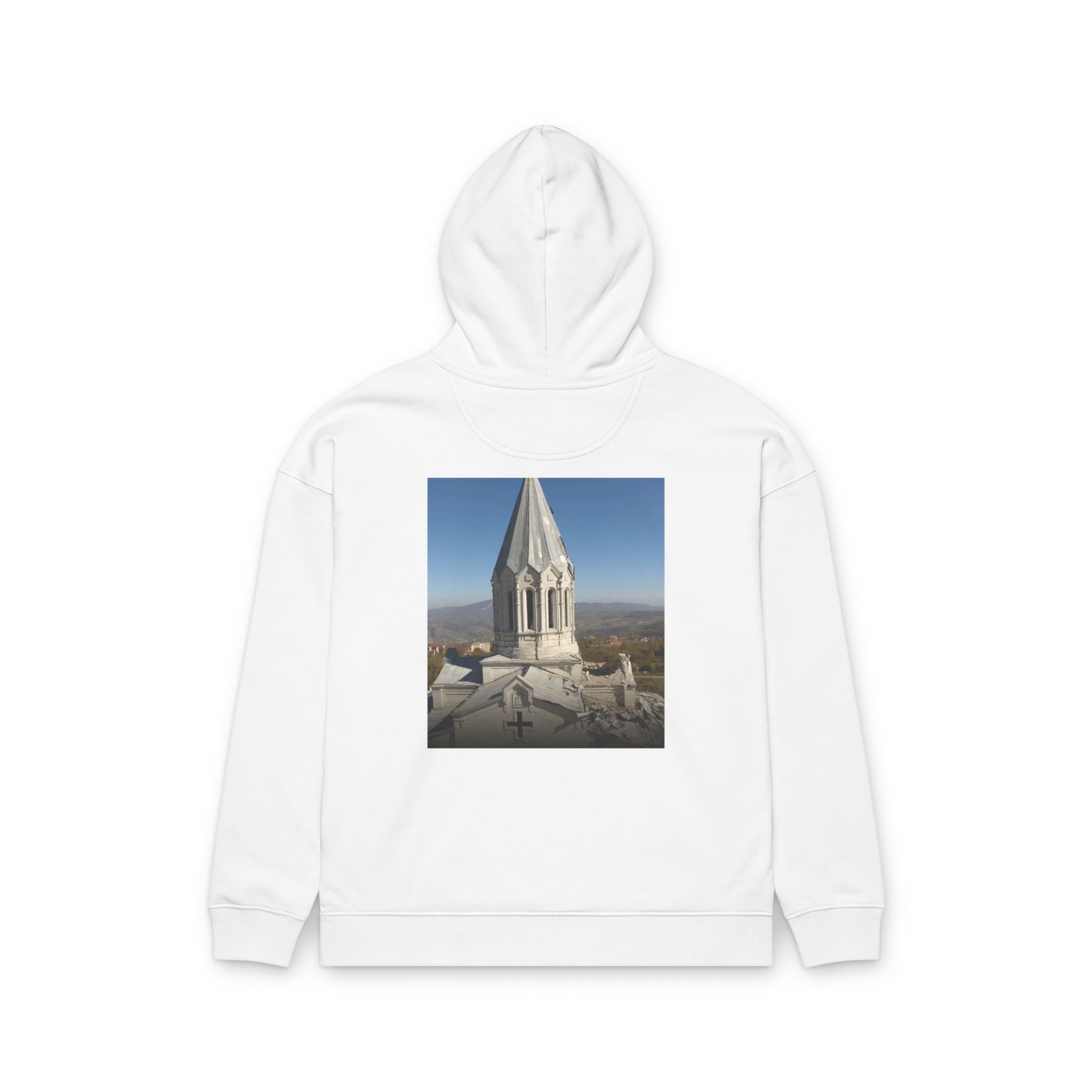 Armenian Church Photo Hoodie — 'Իմ սրտի Արցախ'