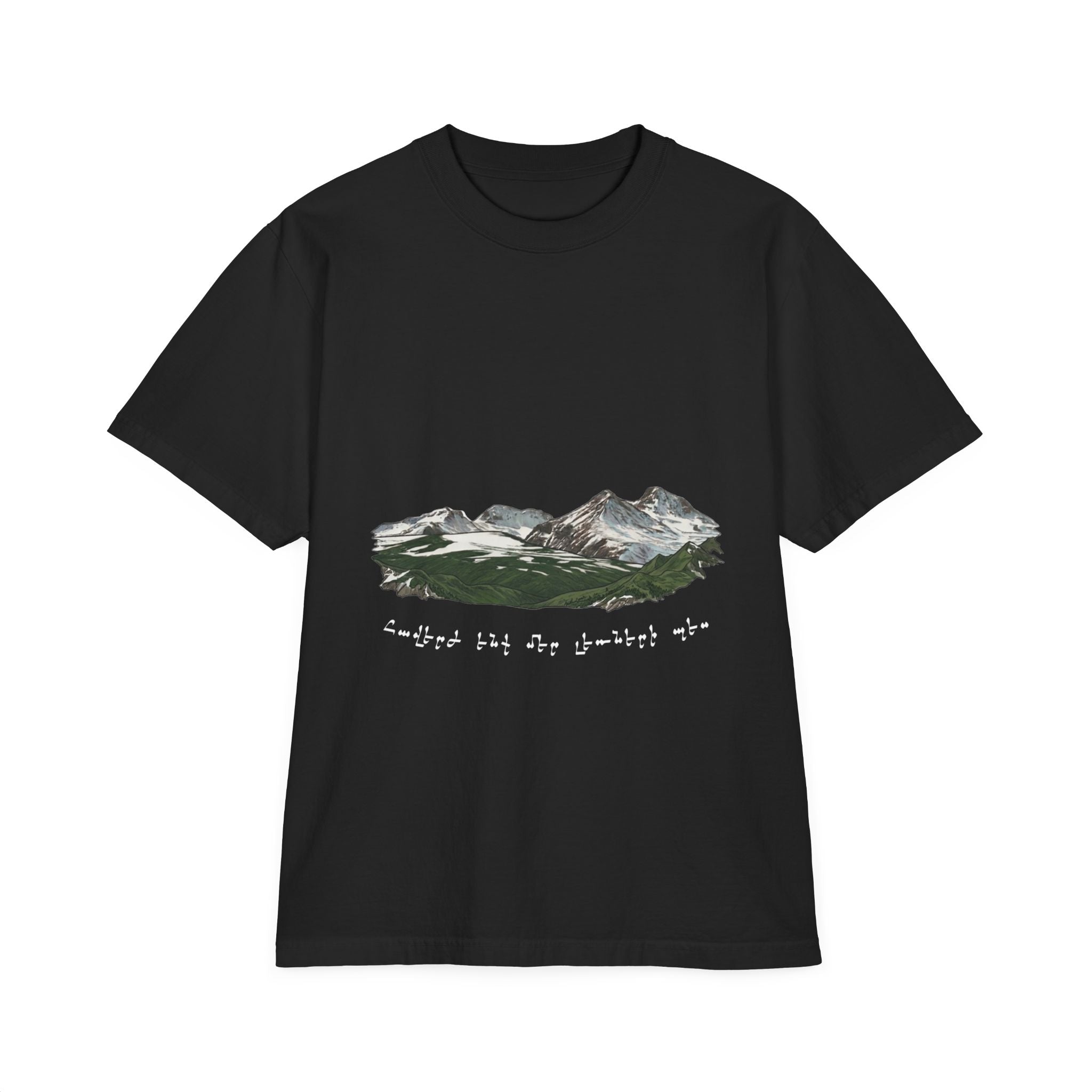 Unisex Garment-Dyed Drop-Shoulder T-Shirt - «Հավերժ ենք մեր լեռների պես»