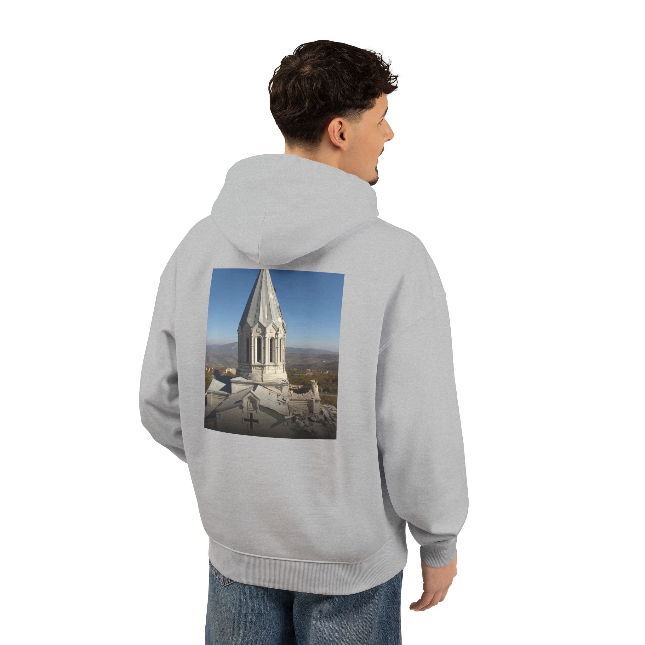 Armenian Church Photo Hoodie — 'Իմ սրտի Արցախ'