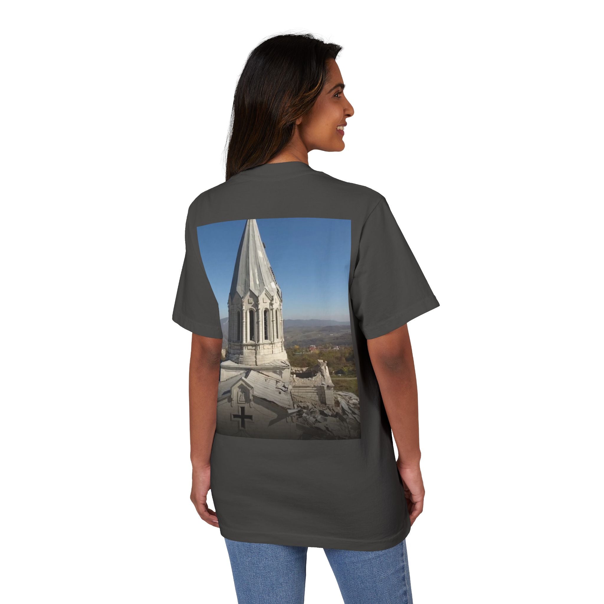 Church Steeple Photo T-Shirt — 'Իմ սրտի Արցախ'