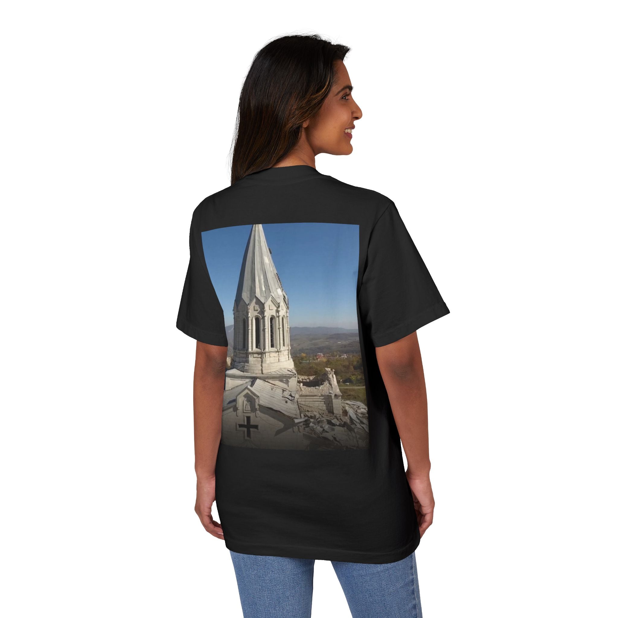 Church Steeple Photo T-Shirt — 'Իմ սրտի Արցախ'