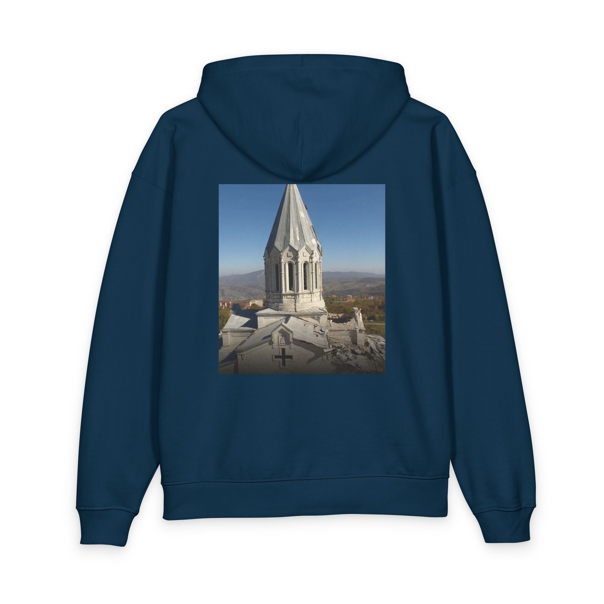 Armenian Church Photo Hoodie — 'Իմ սրտի Արցախ'
