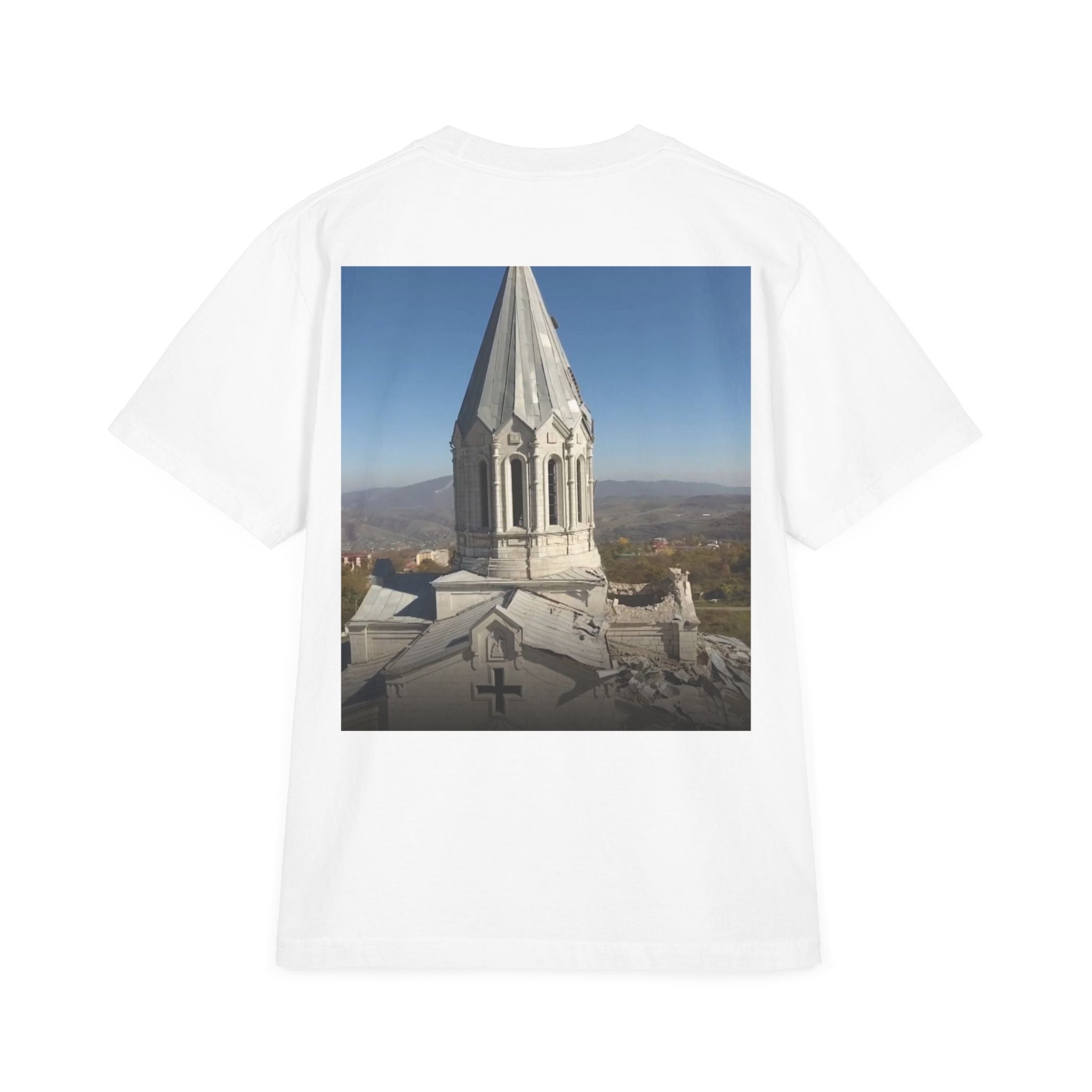 Church Steeple Photo T-Shirt — 'Իմ սրտի Արցախ'