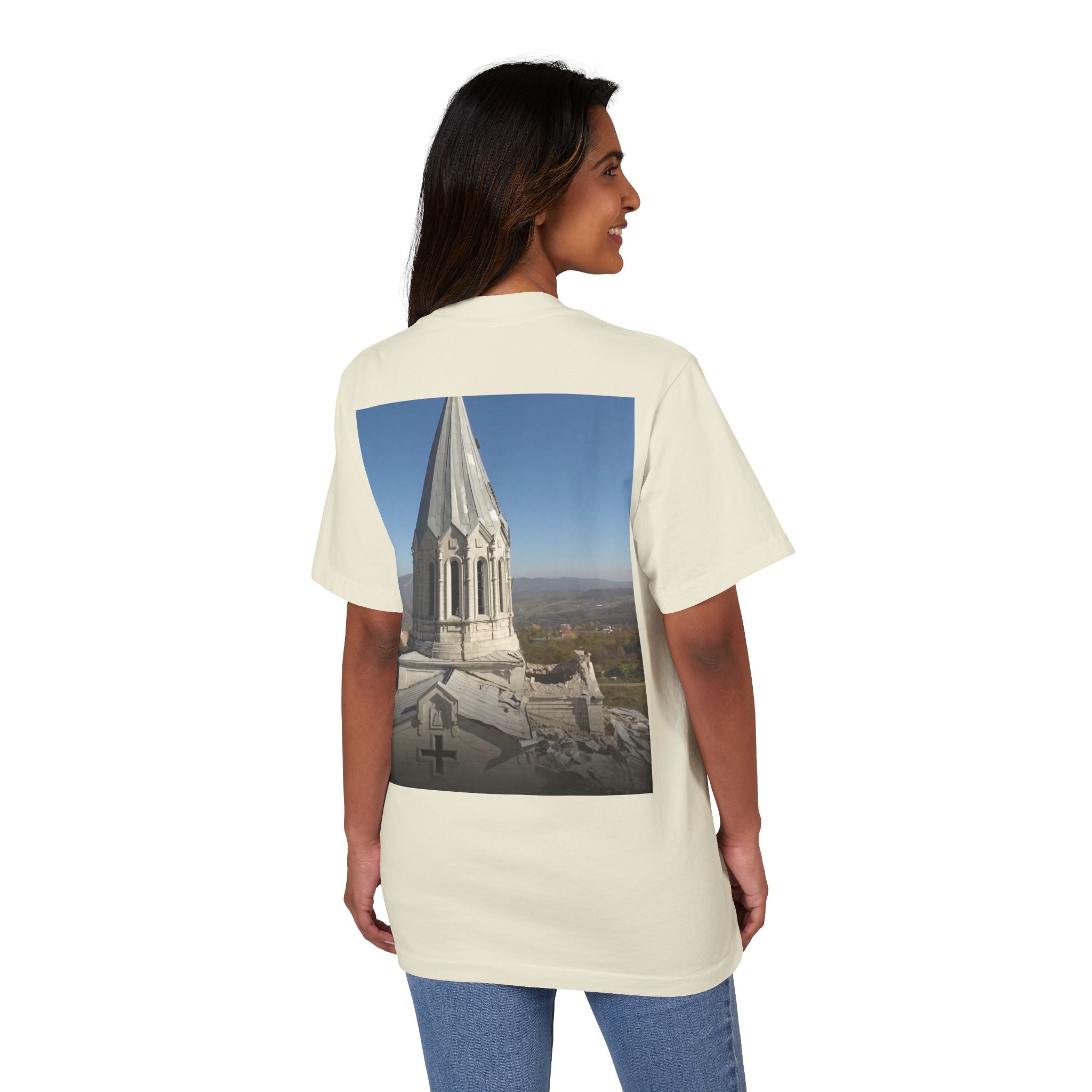 Church Steeple Photo T-Shirt — 'Իմ սրտի Արցախ'