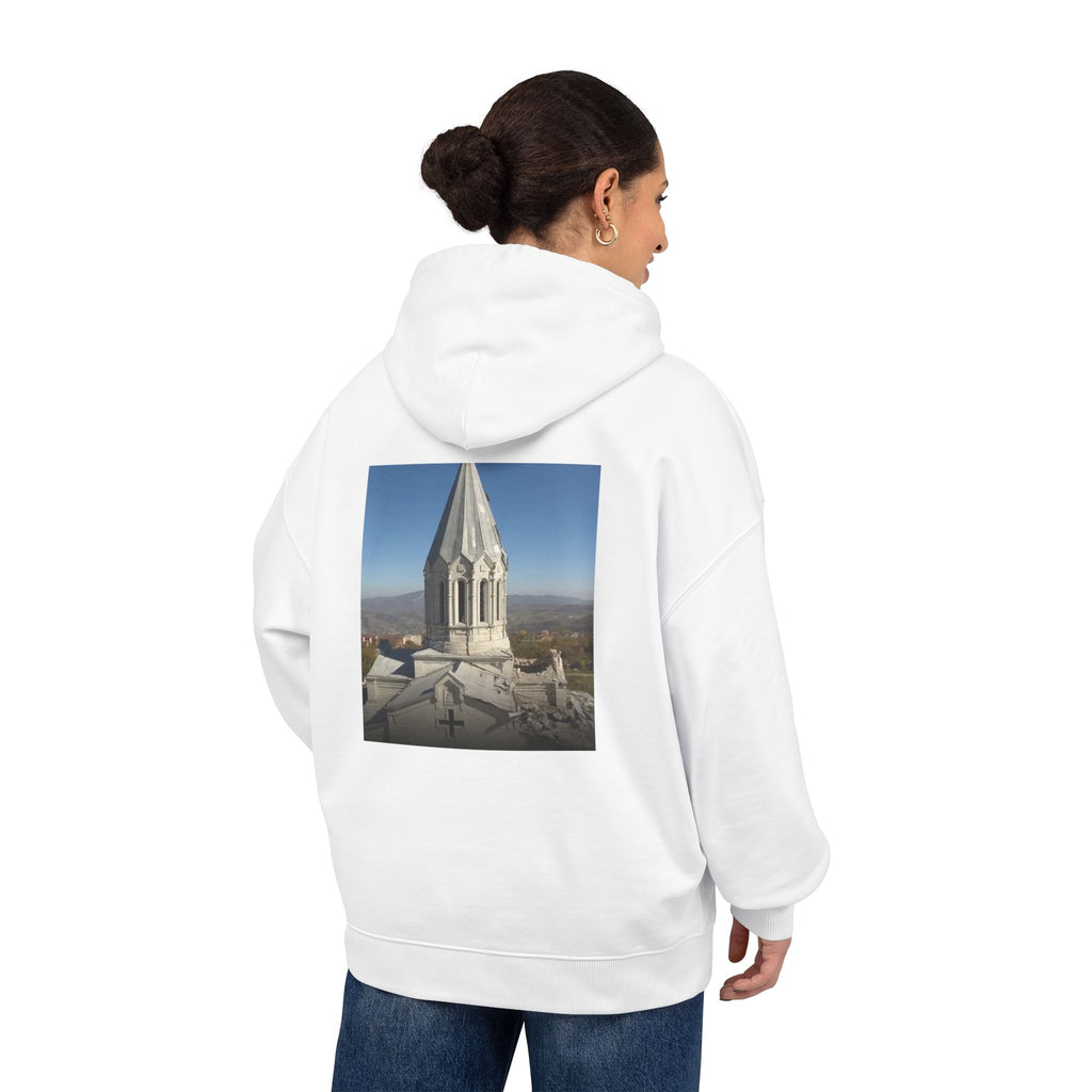 Armenian Church Photo Hoodie — 'Իմ սրտի Արցախ'