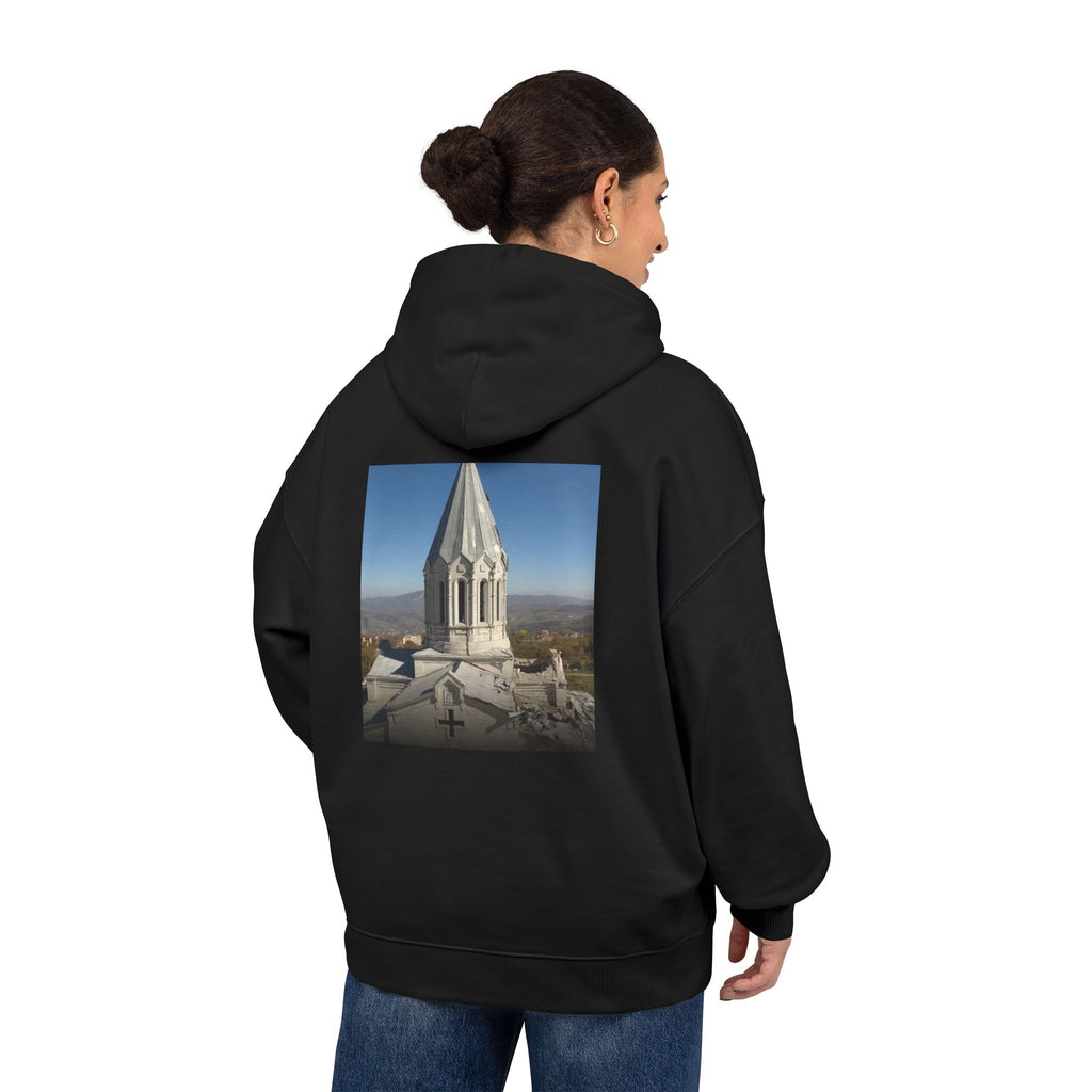 Armenian Church Photo Hoodie — 'Իմ սրտի Արցախ'