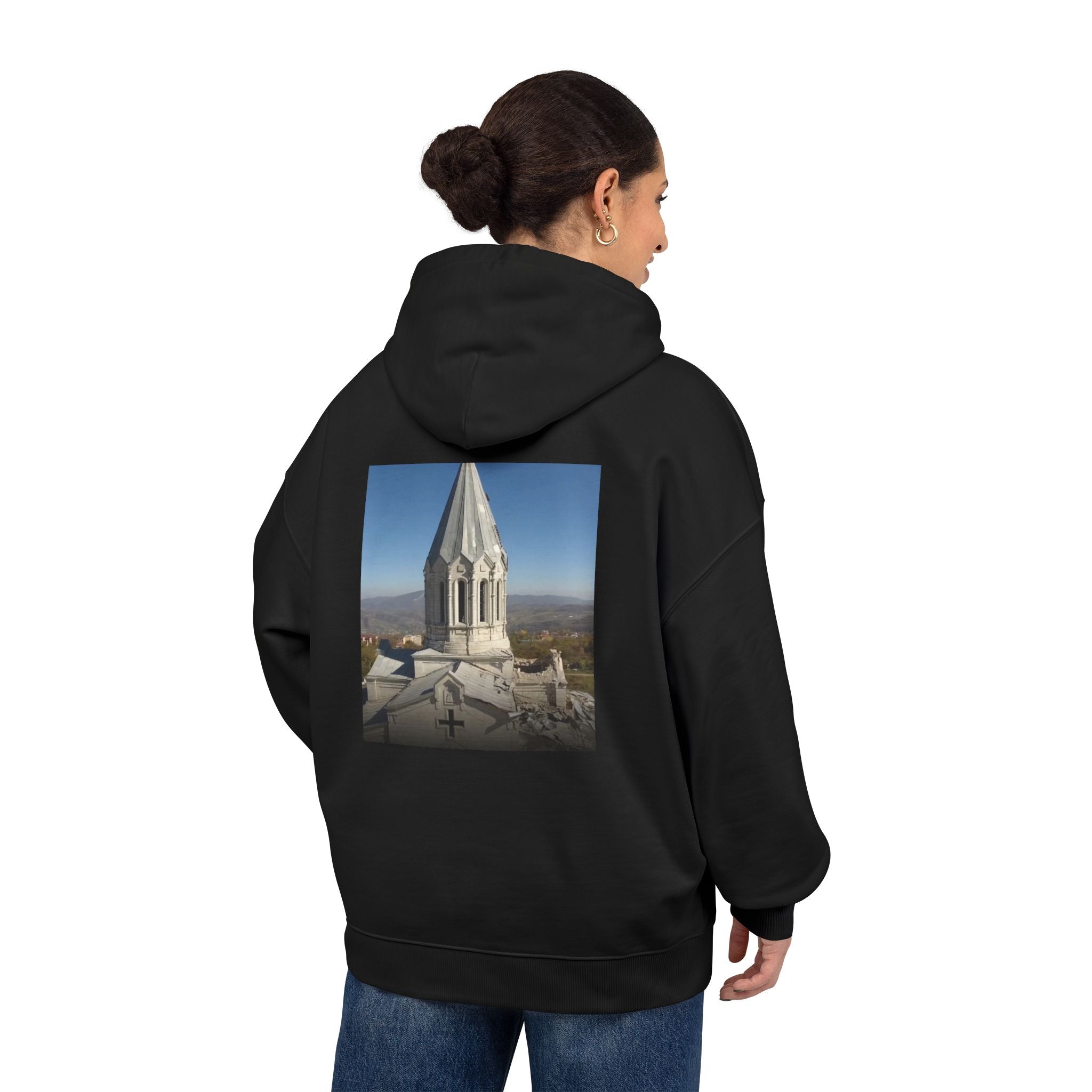 Armenian Church Photo Hoodie — 'Իմ սրտի Արցախ'