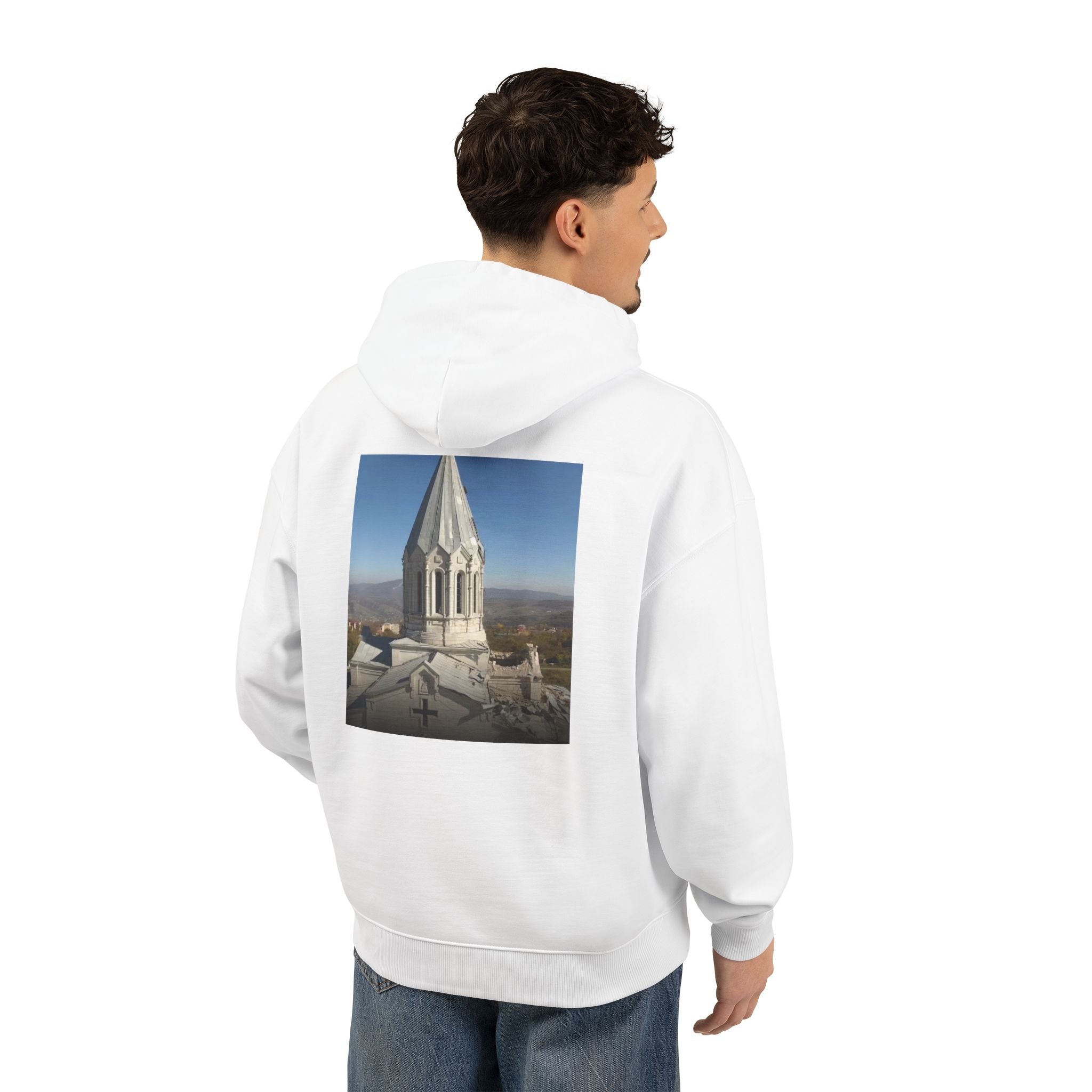 Armenian Church Photo Hoodie — 'Իմ սրտի Արցախ'